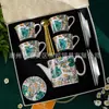 Taza de Porcelana de Hueso para el Té de la Tarde Tetera Sentido del Diseño Taza y Platillo Juego Taza de Café Caja de Regalo Regalo de Boda Alto Valor