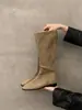 Botas planas retro Chuyuji, botas largas para mujer, nuevo estilo otoño e invierno 2026, botas de jinete simples y versátiles