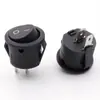 Interruptor Redondo Pequeno Kcd11 Formato de Barco 2 Pinos 2 Velocidades Aberto 15mm Interruptor de Ventilador Pequeno de Dois Pinos Interruptor de Luminária de Mesa Pequena
