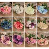 Ramo de Rosas Fabricante de Flores Artificiales Flores Falsas Plantas Verdes Venta al por Mayor Decoración de Bodas Manualidades Flores de Mano Muro de Rosas