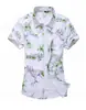 Camisa europea de manga corta para hombre, nueva, con estampado floral hawaiano casual, unisex, estampado digital