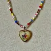 Colgante de Marco de Fotos Floral Pintado Vintage con Múltiples Formas, Forma de Corazón, Ovalado, Marco Dorado y Plateado, Artículo de Accesorio de Personalidad de Nicho Estilo Bosque