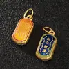 Acessórios Banhados a Ouro em Prata 925, Pingente de Elefante Deus com Esmalte Azul, Pulseira de Contas Artesanal DIY, Pulseira Trançada, Colar, Acessórios de Joias