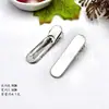 Metal 6,5cm gota d'água oco esmalte dourado adesivo acrílico resina acetato placa grampo de cabelo sem costura clipe em forma de U
