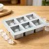 Forma de Bolo Forma Quadrada Silicone Seis Compartimentos Forma de Bandeja de Gelo Bandeja de Gelo Doce Chocolate Ferramenta de Confeitaria Mais Vendida no Verão