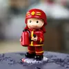 Decoração de bolo para assar pequeno bombeiro caminhão de bombeiros decoração cachorro cartão de chama mesa de sobremesa infantil vestir