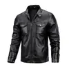 Nueva chaqueta de cuero para hombre para otoño e invierno, chaqueta de cuero de trabajo, abrigo casual, ropa masculina moderna estilo coreano, elegante, forrada de polar y engrosada