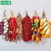 Milho Falso Pimenta Vermelha Cordão Alho Colheitas Fazenda Simulação Vegetal Decoração Pendurada Cordão Luz Pendente Cor Floral Roxa