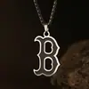 Colares de Letras em Aço Inoxidável Europeus e Americanos, Pingentes Geométricos em Aço Titânio, Estilo Unissex, Acessórios Personalizados à Prova d'Água, Joias de Ouro Real Transfronteiriças