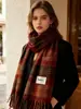 25 Novos Cachecóis de Faux Cashmere para Outono e Inverno com Padrão de Pássaro Azul, Xales para Escritório, Cachecóis Versáteis Estilo Coreano para Atacado