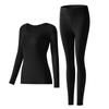 Ropa Autocalentable con Ácido Hialurónico Hidratante y Embellecedora de la Piel Conjunto Delgado de Ropa de Otoño y Pantalones Largos Ropa Interior Térmica Base para el Cuerpo para Mujer