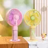Ventilador de Mão Portátil Três Velocidades Novo Estilo Presente de Aniversário para Casal de Escritório Ventilador Recarregável com Base Destacável Moderno