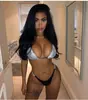 Conjunto de bikini transfronterizo estilo europeo y americano, traje de baño sexy y revelador, traje de baño de tres piezas para mujer para aguas termales y vacaciones