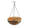 Cesta Colgante de Palma de Coco Set de Flores Artificiales Flor Simulada Planta Verde Colgante Maceta Colgante Decorativa para Interior y Exterior Maceta Colgante