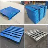 Horquilla de Acero Hierro Metálica Doble Cara Esquina Redondeada Paleta de Acero Hierro Paleta de Arroz Espesa Galvanizada Paleta de Cemento con Capacidad de Carga de 4 Toneladas en Ambos Lados