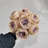 Simulação de flor de seda rosa de concubina imperial única pastoral 7 decoração de casamento segurando flor Mesa de Casa Arte Floral