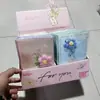 Tarjeta de Felicitación Completa Mini Tarjeta de Felicitación Tarjeta de Mensaje Simple Dibujo Animado Lindo Bendición para el Día del Maestro Tarjeta de Felicitación con Flores Secas
