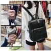Mochila simples simples de alta qualidade das mulheres textura PU macia mochila das mulheres coreano casual preppy estilo bolsa do mensageiro