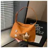 Bolso Frosted Retro Casual para Mujer 2025 Nuevo Versátil para el Trabajo Bolso de Hombro Único Cruzado Bolso Tote Cubo de Gran Capacidad