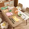 Dopamina Mantel de Mesa de Vidrio Suave Pvc Impermeable y a Prueba de Aceite Mantel Anti-Escaldaduras y Resistente a Altas Temperaturas Dibujos Animados Transparente Protector de Escritorio