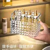 Caja de Almacenamiento de Gabinete con Espejo de Lujo Ligero, Organizador Transparente para Mascarillas y Brochas de Maquillaje de Baño, Cesta de Almacenamiento para Maquillaje y Cuidado de la Piel de Lavabo