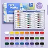 Set de 24 Cajas de Pintura Vacías para Estudiantes de Arte, Caja de Paleta de Acuarela Portátil para Bocetar, Caja de Paleta de Pintura de Viaje para Estudiantes