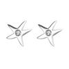 Aretes de plata esterlina S925 de estrella de mar con un solo diamante, estrella de cinco puntas, moda creativa coreana, comodín, estrella pequeña, fabricantes de joyería, venta al por mayor
