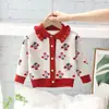 Cárdigan de Punto para Niña Otoño Nuevo Estilo Coreano Estilo Extranjero Ropa de Abrigo para Niños Punto para Primavera y Otoño [Colección Kf]