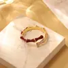 Anel Aberto de Bambu Esmaltado Popular com Zircônia 2025 Nova Moda Luxo Leve Exquisito Versátil Anel Atacado