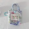 Bolsa para Auriculares Pequeña Fresca Floral Estilo Coreano Mini Diseño de Nicho Bolsa de Almacenamiento Anti-Caídas y Anti-Rozaduras Cubierta Protectora para Auriculares Bluetooth