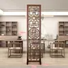 Divisória de Tela Móvel Dobrável com Design Vazado em Madeira Maciça para Hall de Entrada, Sala de Estar, Escritório Estilo Chinês Novo e Divisória de Ambiente