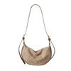 Bolsa Crossbody Estilo Popular Bolsa Dumpling Camurça de Alta Qualidade Feminina 2023 Outono e Inverno Nova Moda Bolsa de Ombro Popular