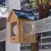 Gaiola Pista de Corrida para Esquilos, Casa de Madeira em Área Cênica, Área de Exposição para Animais Pequenos, Playground Berçário para Pets, Gaiola de Ferro de Aço Inoxidável à Prova de Ferrugem