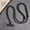 Cordão ajustável para celular, alça de pescoço, clipe de tecido Oxford, alça transversal anti-roubo europeia com autotravamento trançada