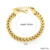 Pulsera Popular Transfronteriza de Acero Inoxidable, Estilo Ins Cadena Gruesa Metálica Europea y Americana Pulsera Chapada en Oro de 18K Joyería, Venta Directa del Fabricante