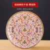 Prato raso de cerâmica esmaltada, prato raso, prato de jantar estilo chinês de Jingdezhen, utensílios de cozinha privada para hotel e clube, prato de servir, prato redondo