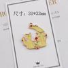 Accesorios de joyería DIY estilo coreano oro k gota de aceite aleación colgante pequeño serie chica bonita colgante para pulsera