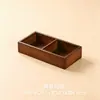 Entusiasta Retro Bandeja de Nueve Compartimentos de Madera de Bambú Exquisita Textura Original de la Madera