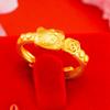 Modachapado en oro imitación oro de 24k anillo de apertura de amor moda femenina oro arenoso Red Social en vivo primera joyería al por mayor