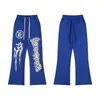 Conjunto de Sudadera con Capucha y Pantalones de Marca de Tendencia Hellstar Europeo y Americano Transfronterizo Estampado de Letras Holgado de Tendencia