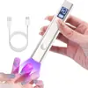 Lámpara Recta Portátil para Uñas Artísticas Lámpara Pequeña Portátil para Uñas Lámpara de Fototerapia Recargable para Uñas Lámpara LED para Secado Rápido de Uñas 8 Segundos