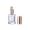 Botella de spray de perfume cilíndrica de 10 ml, de vidrio de fondo grueso, vacía, para viaje, transparente, pequeña muestra, redonda.