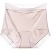 Ropa interior de seda helada para mujer sin costuras 7A algodón antibacteriano en la entrepierna cintura alta encaje alta elasticidad cómoda transpirable bragas