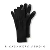 Cachemira 2025 Otoño e Invierno Nuevo Patrón Trenzado Pantalla Táctil Engrosado Cálido Ciclismo Cortavientos Guantes de Punto con Dedos Extendidos Gruesos