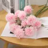 Flores de bola de crisantemo artificiales, flores falsas para bodas, flores de seda, arreglos florales para decoración de salón de bodas, arreglos florales para pasillos, flores de bola