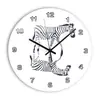 Reloj de pared moderno de personalidad creativa de moda, sala de estar, dibujos animados, niños, silencioso, decoración atmosférica, reloj de pared de animal ciervo