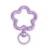 Broche de Primavera de Flor de Ciruelo Pintada de Colores, Anillo de Resorte Irregular, Accesorios para Llaveros DIY con Forma de Flor Pintada a Mano, Arte con Cuentas