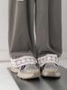 Pantalones de Mezclilla de Pierna Ancha con Ribete de Encaje para Mujer, Novedad Primavera y Otoño 2026, de Cintura Alta, Corte Ajustado, Cortos, Pierna Recta, Casual para Figuras Pequeñas