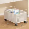 Caja de almacenamiento para mochila escolar, atril para libros debajo del escritorio con ruedas, estante de almacenamiento móvil, estante de almacenamiento de libros para el aula