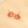Brincos de gato de zircônia cúbica de estilo coreano, doces e elegantes, inspirados no Instagram, de luxo, nicho, requintados, de alta qualidade, simples e fofos para mulheres